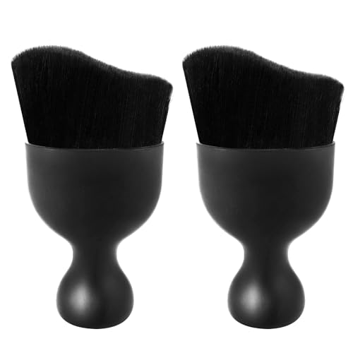Car Interior Cleaning Brush Car Duster Interior with Ultra Soft Bristles Auto Detailing Brushes Dusting Car Accessories for Dashboard, AC Vents, Leather, Scratch-Free (2Pack_Black) - size: 2Pack_Black