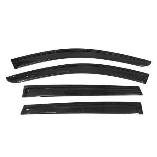 Window Visor Compatible with 2013-2018 Toyota RAV4, Acrylic Dark Smoke 4PCS Sun Rain Shade Guard Wind Vent Air Deflector by IKON MOTORSPORTS, 2014 2015 2016 2017 - color: Smoke/Tinted