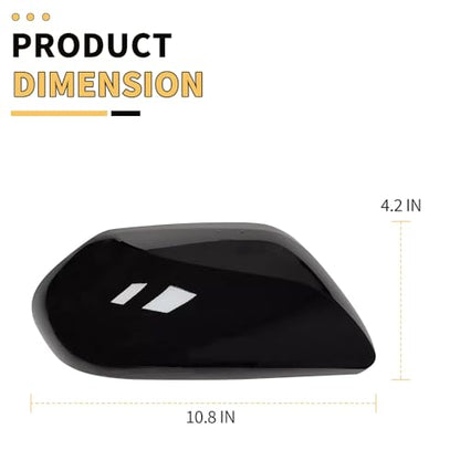 MAXDOM Side Mirror Caps Compatible with Toyota Camry (Gloss Black-Orginal Style, 2018-2025) - color: Gloss Black-Orginal Style
