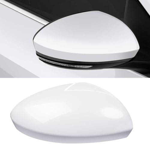 Moonlinks Compatible with Nissan Sentra 2020 2021 2022 2023 2024 Side Mirror Cover Replacement, Pure White Right Passenger Side Clip-on Mirror Cap for Sentra S/SR/SV/Sense/Advance/Exclusive - color: Right Pure White