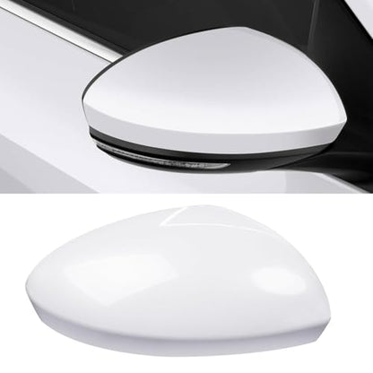 Moonlinks Compatible with Nissan Sentra 2020 2021 2022 2023 2024 Side Mirror Cover Replacement, Pure White Right Passenger Side Clip-on Mirror Cap for Sentra S/SR/SV/Sense/Advance/Exclusive - color: Right Pure White