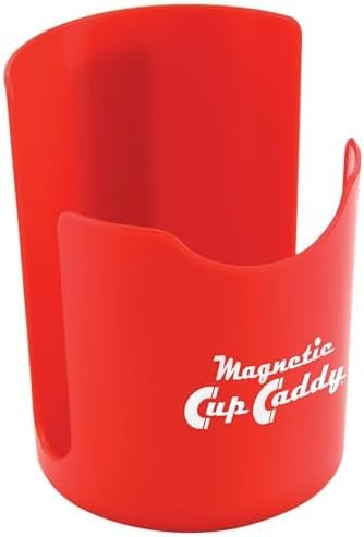 Master Magnetics Magnetic Cup Holder - Caddy for Bottles,Glasses,and Cans - Fits on Fridge,Lawnmower,Forklift,Cart,or Ladder - Heavy-Duty Magnet,(Pack of 6) - color: Red, size: 1 Count (Pack of 6)