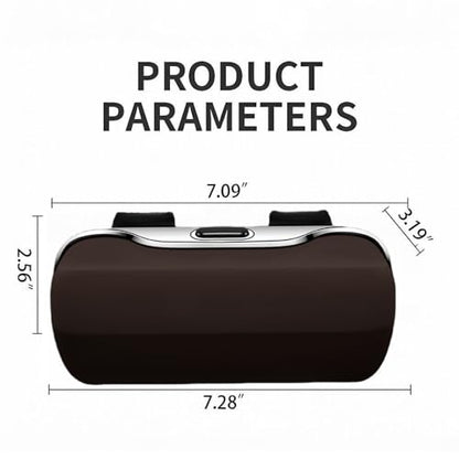GDQ Sunglasses Holder for Car Visor Glasses Case|Car Sunglass Holder|Eyeglass Holder|Press Silent Shockproof Dustproof (Brown) - color: Brown