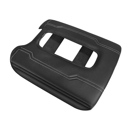 Muslogy Center Console Armrest Cover Fit for Chevy Silverado & GMC Sierra 1500 2500 3500 2014-2018 Accessories, Comfort Armrest Pad Console Lid Cushion Vegan Leather 1-Inch Extra Thick(Bucket Seat) - size: 1) 14-18 |Silverado & Sierra| Bucket Seat, +Thick