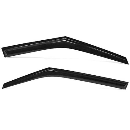 IKON MOTORSPORTS Out Channel Window Visors Compatible with 2011-2018 Hyundai Veloster, Dark Smoke Slim Style Acrylic Car Rain Sun Window Shade Guard Visor