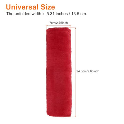 HARFINGTON 2pcs Car Seat Belt Pad Soft Fiber Seatbelt Shoulder Strap Covers Comfortable Driving Cushion Universal Car Accessories for Car, Crimson - color: Crimson
