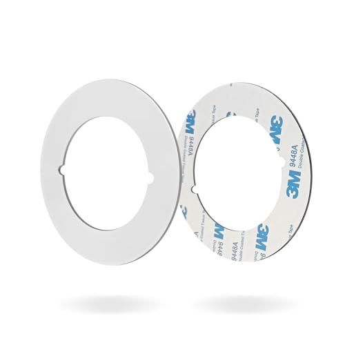 Door Knob Plates Round Version, Smooth White, Door Reinforcement Plate, Scar Plates for Door Knob/Deadbolt, Door Handle Cover Filler Fixing Repair Backplate (2 Pcs, White) - color: Smooth White, size: 2 Pack