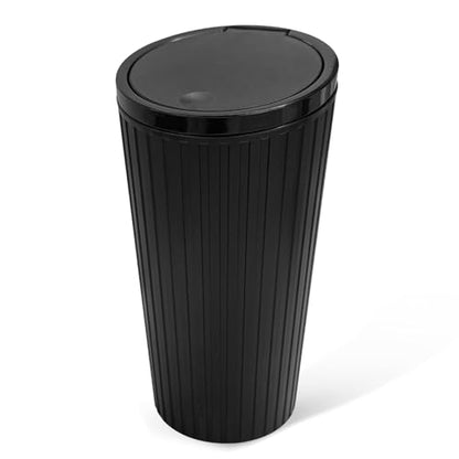 Car Trash Can with Lid, Leakproof Vehicle Cup Holder Garbage Bin with Self-Standing Adhesive Trash Bags, Mini Portable Garbage Can Waterproof Waste Container for Auto Home Office