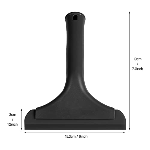 Gomake Small Silicone Squeegee Window Shower Squeegee Tool,Auto Water Blade for Car Windshield, Window, Mirror, Glass Door,Bathroom - color: Black+black