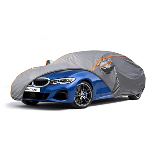 Custom Fit BMW 3 Series Car Cover For 320i 325i 328i 330i 335i 2013-2025 Outdoor Waterproof Car Cover All Weather with Door Zipper Cotton Lining Scratch Resistant Rain Sun Dust Snow Protection - color: Gray(Max), size: Size 23:BMW 3 Series