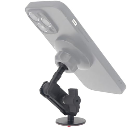Adhesive 17mm Ball Mount with Extension Arm for Car Phone Holder, Compatible with Garmin 17mm GPS Mount, Adjustable Dashboard Car Phone Bracket