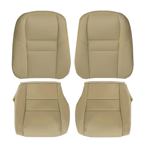 NLQR Front Driver & Passenger Side Bottom & Top Lean Back Replacement Seat Covers Tan Microfiber Leather Compatible with Honda CRV 2007 2008 2009 2010 2011 - color: Tan