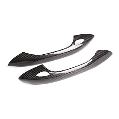 for Porsche 718 911 Boxster Cayman 2016 2017 2018 2019 2020 Car Exterior Door Handle Cover Real Carbon Fiber Accessories (with Holes A)