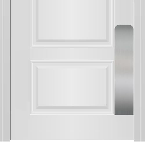 Deck the Door Decor Dog Scratch Door Protection Plate - Elegant Anodized Aluminum for All Door Types | Pet-Safe - Polished Edges & Rounded Corners | Magnetic Mount - Satin Nickel, 6” x 22” - color: Satin Nickel, size: 6 x 22"