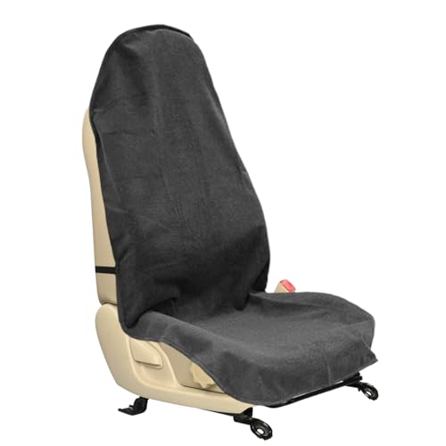 ZIMISI Waterproof Car Seat Cover Towel, Non-Slip Car Seat Protector for Gym Workouts, Running, Swimming, Beach & Hiking, Universal Sweat Towel Cloth for Cars, SUVs, Trucks (Black) - color: Black