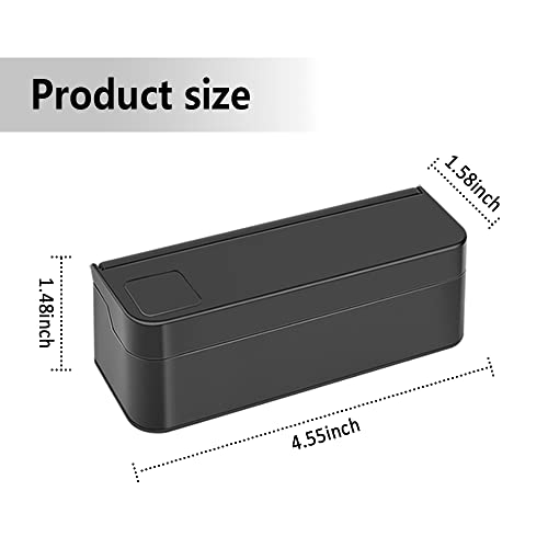 Compact Coin Holder for Car - 4 Compartment&Automatically Holds Coins Coin Organizer(1 Dollar,Quarter,Dimes) - Universal Center Console Coin Case for Car Taxi SUV Truck - color: Black