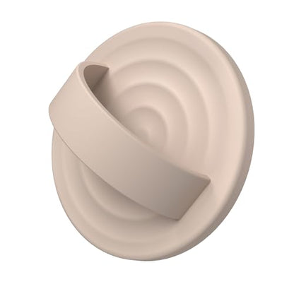 Magnetic Phone Grip Ring Holder, Liquid Silicone Magnet Cell Phone Grip Finger Loop, Compatible with Magsafe, Back of Phone for iPhone 17/16/15/14/13/12 Series, Oat - color: Oat