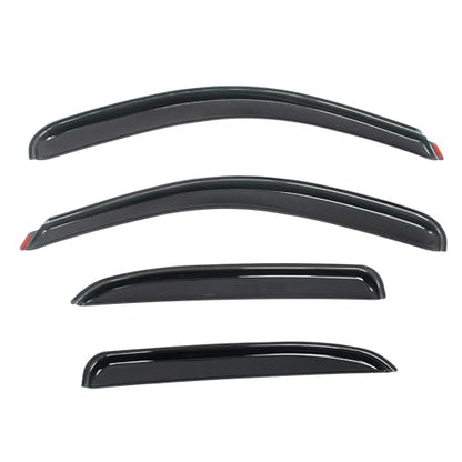 IKON MOTORSPORTS in Channel Window Visors Compatible with 2007-2014 Chevrolet Tahoe & GMC Yukon, Acrylic Smoke/Tinted Rain Guards, Side Window Wind Deflectors 4PCS