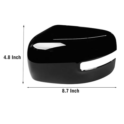 Moonlinks Compatible with Jeep Renegade Left Driver Side Mirror Cover Replacement 2015 2016 2017 2018 2019,Glossy Black Left Side Clip-on Mirror Cap With Turn Signal Light Replaces for CH1326103 - color: Left Black