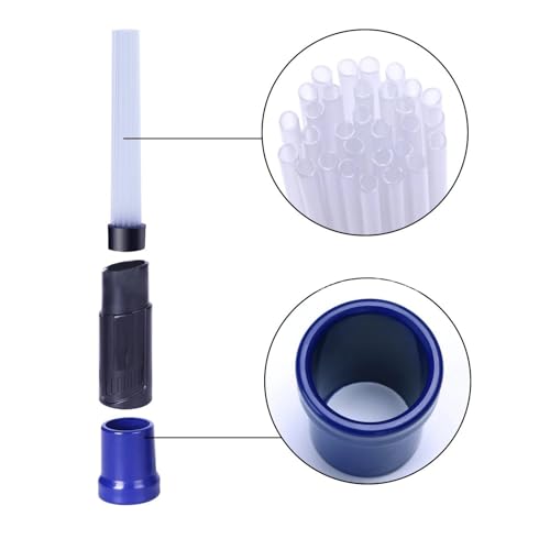 Compatible with Car Vacuum Cleaner Straw Tubes Dust Dirt Brush Remover Portable Universal Vacuum Attachment Car Clean Tools Car Cleaner(Gray) - color: Gray