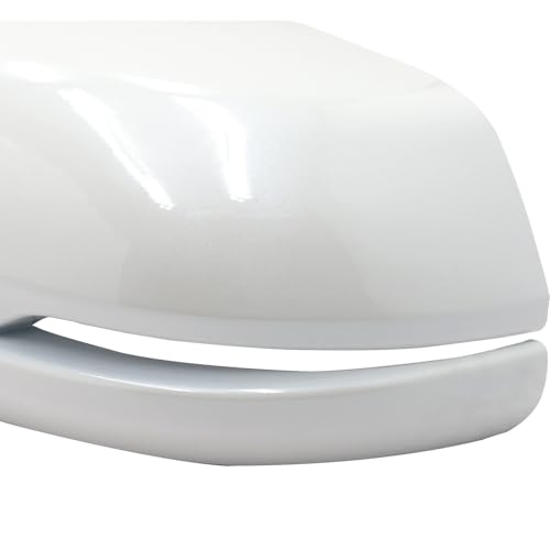 Left Driver Side Replacement Mirror Cover Compatible with 2017-2022 Honda CR-V CRV,2016-2022 Honda HRV HR-V Exterior Door Side Rearview Mirror Cap Cover With Turn Signal Light Pearl （White） - size: Left White