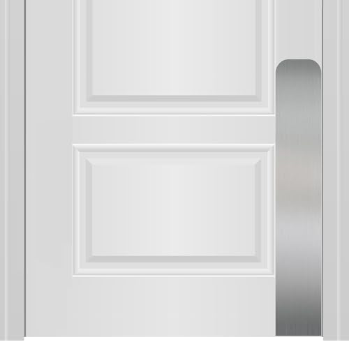 Deck the Door Decor Dog Scratch Door Protection Plate - Elegant Anodized Aluminum for All Door Types | Pet-Safe - Polished Edges & Rounded Corners | Magnetic Mount - Satin Nickel, 6” x 30” - color: Satin Nickel, size: 6 x 30"
