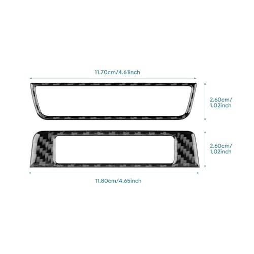 AIRSPEED Carbon Fiber for Mazda 3 Axela 2019-2025 Driver Side Center Console Button Frame Cover Interior Trim Accessory, Black - color: Driver Side Button Frame