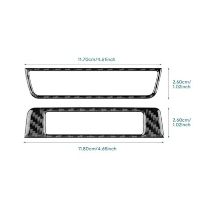 AIRSPEED Carbon Fiber for Mazda 3 Axela 2019-2025 Driver Side Center Console Button Frame Cover Interior Trim Accessory, Black - color: Driver Side Button Frame