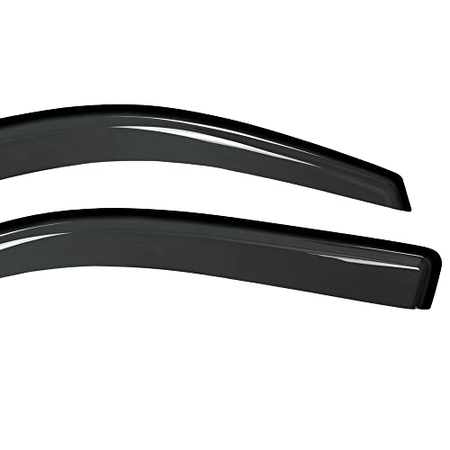 Wensdy 4pcs Side Window Wind Deflectors,Outside Mount Shade Sun rain Guards,Dark Smoke Visors for 2002-2009 Chevy Trailblazer/GMC Envoy, 94733 - size: 02-09 Trailblazer/Envoy