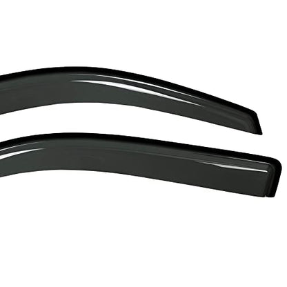 Wensdy 4pcs Side Window Wind Deflectors,Outside Mount Shade Sun rain Guards,Dark Smoke Visors for 2002-2009 Chevy Trailblazer/GMC Envoy, 94733 - size: 02-09 Trailblazer/Envoy