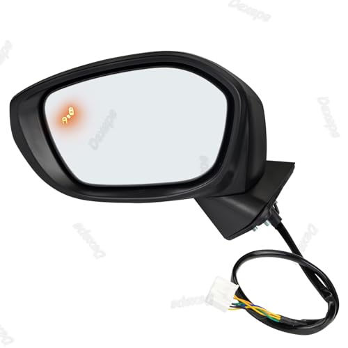 Driver Side Mirror Assembly Compatible with Honda Civic 2022-2025 Heated with Blind Spot Monitor, Power Adjustable Glass Replace 76258T20A21 HO1320351 (7Pin Left) - style: 7pin Left