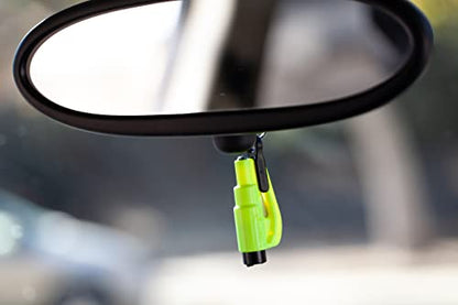 resqme The Original Emergency Keychain Car Escape Tool, 2-in-1 Seatbelt Cutter and Window Breaker, Made in USA, Family Pack of 3 - Black, Red, Yellow -Compact Emergency Hammer - color: Black, Red, Yellow