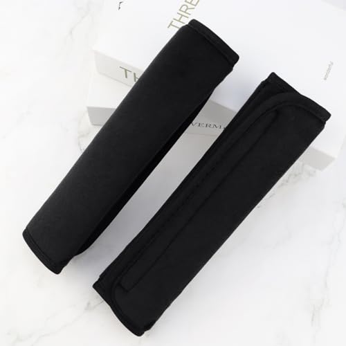 yuntop 2 PCS Car Seat Belt Pads Cover Soft Seat Belt Shoulder Pad Safety Belt Strap Shoulder Pad Comfortable Driving Compatible with Most Cars Helps Protect You Neck and Shoulder (Black) - color: Black