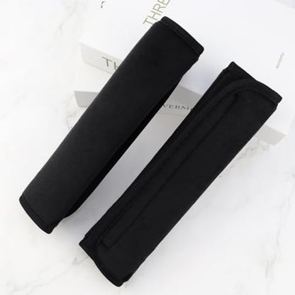 yuntop 2 PCS Car Seat Belt Pads Cover Soft Seat Belt Shoulder Pad Safety Belt Strap Shoulder Pad Comfortable Driving Compatible with Most Cars Helps Protect You Neck and Shoulder (Black) - color: Black