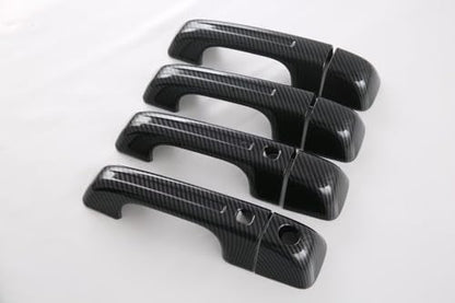 ERIDANUS Auto Accessories Fit for Dodge RAM 1500 2024 2023 2022 Side Door Handle Bowl Frame Cover Trim (Carbon Fiber Style with Smart Key Hole) ABS 8PCS - color: Carbon Fiber Style With Smart Key Hole