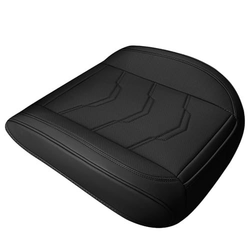 Car Seat Cover Front Bottom Seat Cushion Cover, PU Leather Breathable Anti-Slip and Full Wrap Driver with Front Storage Pocket, Car Seat Accessories, Universal Fit for 95% of Vehicles