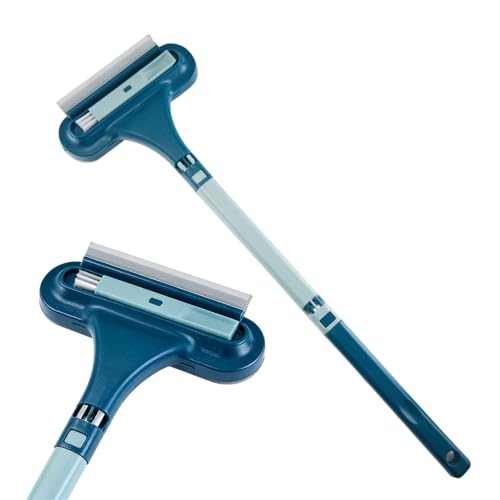 Window Screen Cleaning Brush,2 in 1 Window Screen Cleaner Tool with Squeegee,Mesh Screen Cleaner,Multi-Purpose Cleaning Brush for Patio, Door, Porch Screens (Blue) - color: Blue