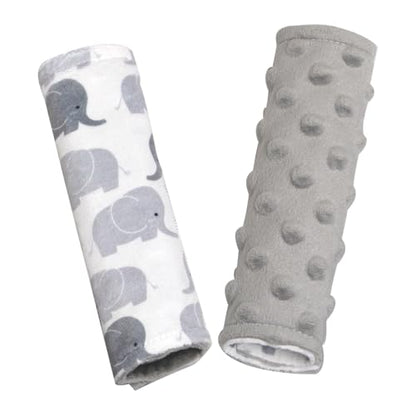 Car Seat Strap Covers for Babies Soft Car Seat Belt Covers, Mink Car Seat Straps Shoulder Pads for Boys and Girls, Grey - color: Grey