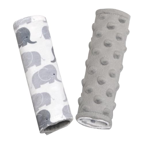 Car Seat Strap Covers for Babies Soft Car Seat Belt Covers, Mink Car Seat Straps Shoulder Pads for Boys and Girls, Grey - color: Grey