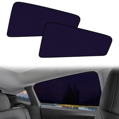 XCBYT Car Window Shades for Tesla Model Y 2020-2024 (Not for 2025 2026 Model Y Juniper) | Static Cling Rear Side Sun Shade, UV & Heat Blocking, Privacy Protection, Easy On & Off - size: Model Y(2020-2024) - 2PCS
