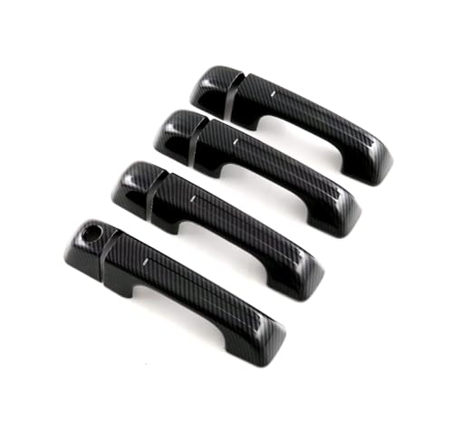 Car Accessories Fit for Dodge Ram 1500 2025 2024 2023 2022 2021 2020 2019 Door Handle Cover Trims （Carbon Fiber W/O Smart Hole ABS 8PCS - color: Carbon Fiber W/O Smart Hole