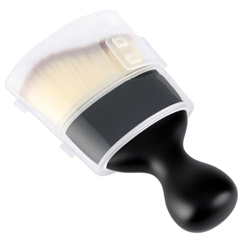 Car Detailing Brush, Soft Bristle Cleaning Brush, Scratch-Free Auto Duster Tool for Dashboard, Air Vents, Leather & Interior Cleaning (Black&Brown&White with Cap) - color: Black&Brown&White with Cap