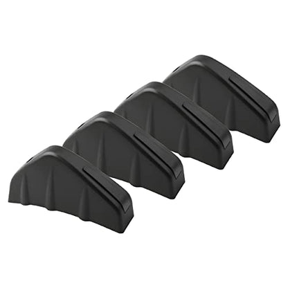 4pcs Car Rear Lower Bumper Wing Lip Diffuser, Anti-Crash Accessories Spoiler Shark Fin Protector, Rear Bumper Splitter Lip Wing with Screw, Universal Auto Decoration for Car SUV Truck - style: Black