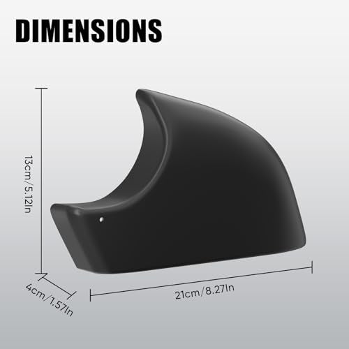 Tesla Model Y Mirror Bottom Cover, Left Driver Side Lower Rearview Mirror Trim Housing Cap Replacement for 2018-2025 Tesla Model Y Accessories, Black - size: Left