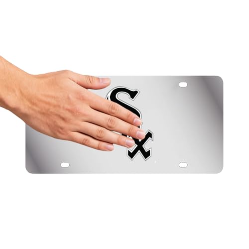 Fans Matte Metal for White Sox License Plate Tag - color: BW BZ