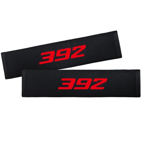 2PCS Seat Belt Covers Seatbelt Pad Strap Shoulder Pad Suit for Dodge Challenger Durango SRT 392 Accessories - color: Seat Covers-392