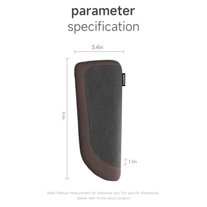 Alcantane Elbow Rest: Memory Foam Support for Car Legs and Knee, Anti-Fatigue - color: Brown right hand