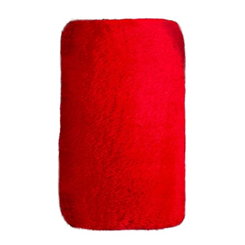 Fluffy Furry Armrest Cover for Car, Auto Center Console Pad, Soft Wool Fur Protector, Universal Fit for Most Vehicle, SUV (Red) - color: Red