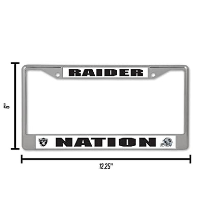 Rico Industries NFL Unisex-Adult Standard Chrome License Plate Frame