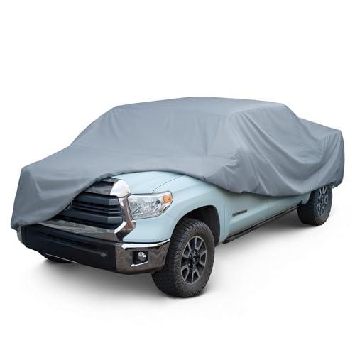 Leader Accessories Truck Car Covers for Automobiles All-Weather Limited Waterproof, Breathable Full-Exterior Covers for Indoor and Outdoor Use, Fits Pick Up 241"-250" - color: Basic Guard-Grey, size: 3-Truck T3 241"-250"